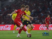 Laga Timnas Indonesia melawan Malaysia dalam FIFA ASEAN CUP 2026 di Stadion Utama Gelora Bung Karno (SUGBK), Senayan, Jakarta, Senin (28/9/2026). (CNBC Indonesia/Faisal Rahman)