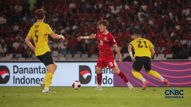 Laga Timnas Indonesia melawan Malaysia dalam FIFA ASEAN CUP 2026 di Stadion Utama Gelora Bung Karno (SUGBK), Senayan, Jakarta, Senin (28/9/2026). (CNBC Indonesia/Faisal Rahman)