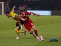 Laga Timnas Indonesia melawan Malaysia dalam FIFA ASEAN CUP 2026 di Stadion Utama Gelora Bung Karno (SUGBK), Senayan, Jakarta, Senin (28/9/2026). (CNBC Indonesia/Faisal Rahman)
