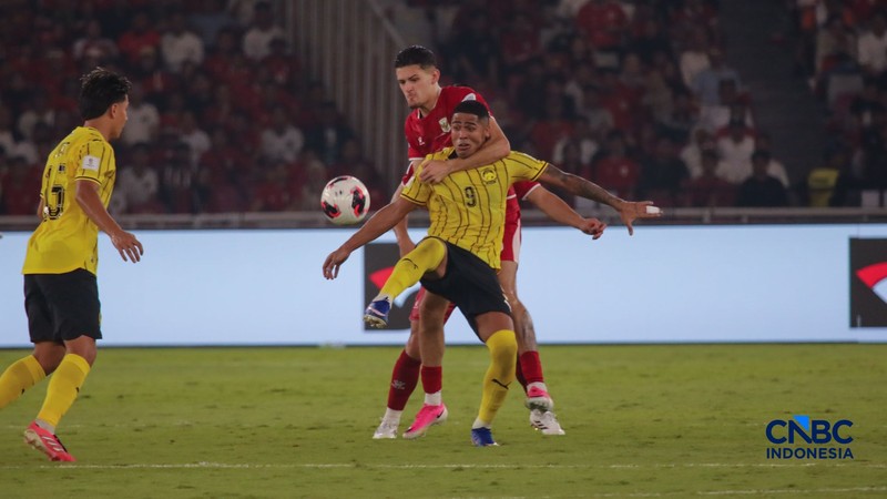 Laga Timnas Indonesia melawan Malaysia dalam FIFA ASEAN CUP 2026 di Stadion Utama Gelora Bung Karno (SUGBK), Senayan, Jakarta, Senin (28/9/2026). (CNBC Indonesia/Faisal Rahman)