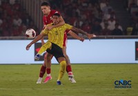Laga Timnas Indonesia melawan Malaysia dalam FIFA ASEAN CUP 2026 di Stadion Utama Gelora Bung Karno (SUGBK), Senayan, Jakarta, Senin (28/9/2026). (CNBC Indonesia/Faisal Rahman)