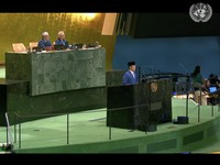 Menlu RI Sugiono Pidato di Sidang Majelis Umum PBB. (Dok. PBB)