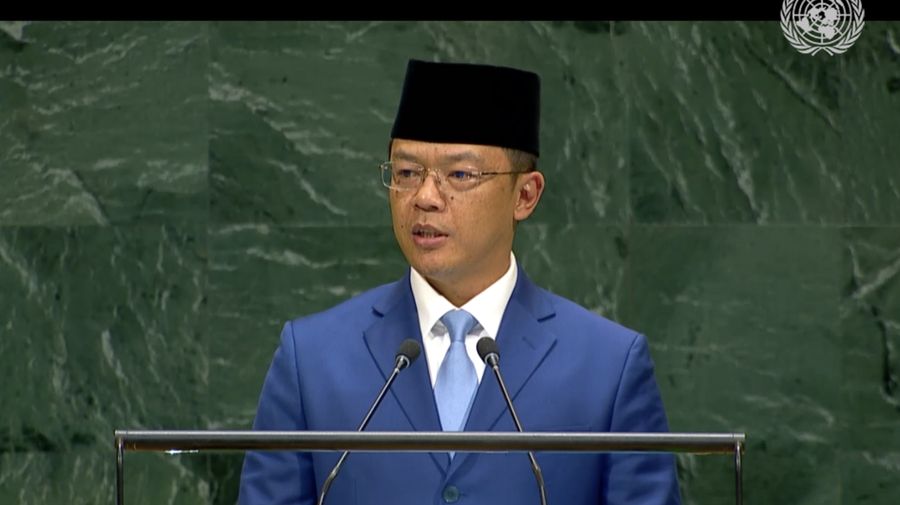 Menlu RI Sugiono Pidato di Sidang Majelis Umum PBB. (Dok. PBB)