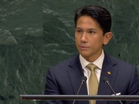 Pangeran Abdul Mateen berpidato di Sidang Majelis Umum PBB ke-81. (X/@implmaterial)