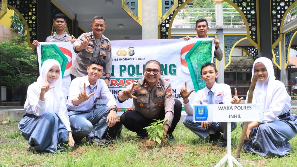 Tanam Pohon Bareng Siswa, Polres Inhil Dorong Gerakan Green Policing di Sekolah — NadiKabar.com