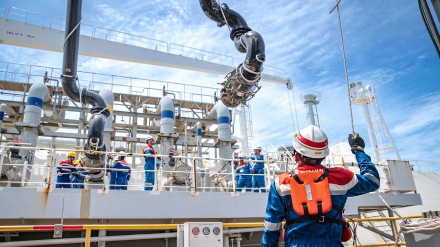 PT Perta Arun Gas (PAG) memperkuat posisi Terminal LNG Arun, Lhokseumawe, Aceh, sebagai salah satu pusat layanan Gassing Up and Cooling Down (GUCD) bagi kapal LNG di Asia. Doc PT Perta Arun Gas