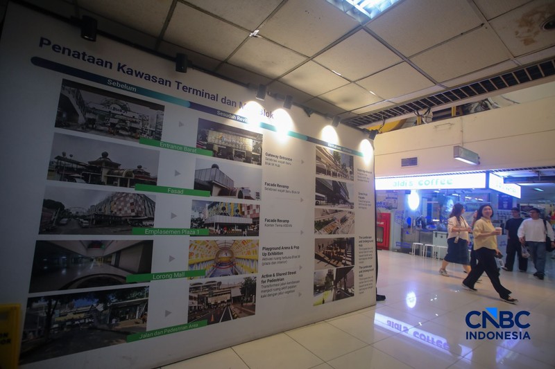 uasana kwasan Blok M yang akan direvitalisasi menjadi Transit Oriented Development (TOD), Senin (28/9/2026). (CNBC Indonesia/Faisal Rahman)