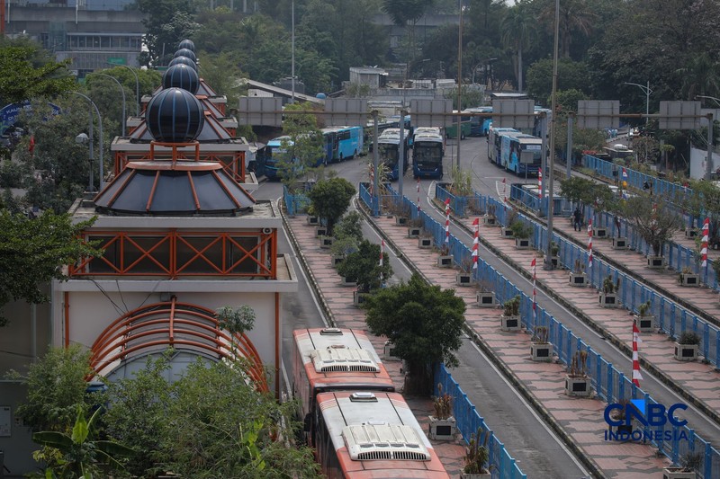uasana kwasan Blok M yang akan direvitalisasi menjadi Transit Oriented Development (TOD), Senin (28/9/2026). (CNBC Indonesia/Faisal Rahman)