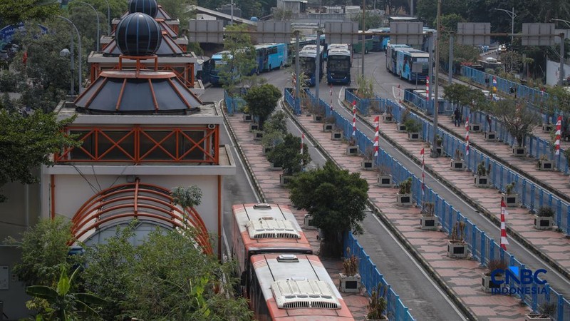 uasana kwasan Blok M yang akan direvitalisasi menjadi Transit Oriented Development (TOD), Senin (28/9/2026). (CNBC Indonesia/Faisal Rahman)