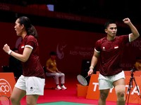 Atlet ganda campuran timnas Indonesia di Asian Games 2026 Amri Syahnawi dan Nita Violina Marwah. (Dok. PBSI)