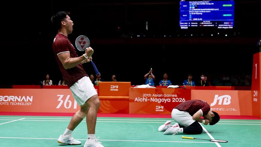 Atlet ganda putra timnas Indonesia di Asian Games 2026 Leo Rolly Carnando dan Daniel Marthin. (Dok. PBSI)