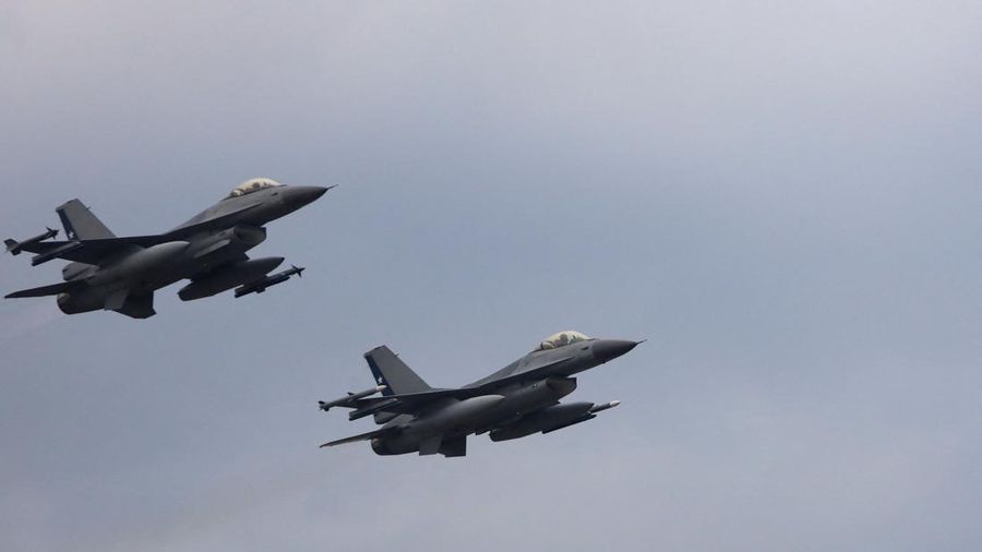 F-16 fighter jets fly during the annual military parade at O'Higgins Park, in Santiago, Chile, September 19, 2026. REUTERS/Diego Reyes