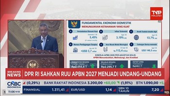 DPR RI Sahkan RUU APBN 2027 Jadi UU, Defiist Ditarget 2,40% Dari PDB