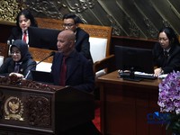 Ketua Badan Anggaran DPR (BANGGAR) Said Abdullah saat menyampaikan laporan pada Rapat Paripurna DPR RI Ke-7 Masa Persidangan I Tahun Sidang 2026-2027 di Kompleks Parlemen, Senayan, Jakarta, Selasa (29/9/2026). (CNBC Indonesia/Muhammad Sabki)