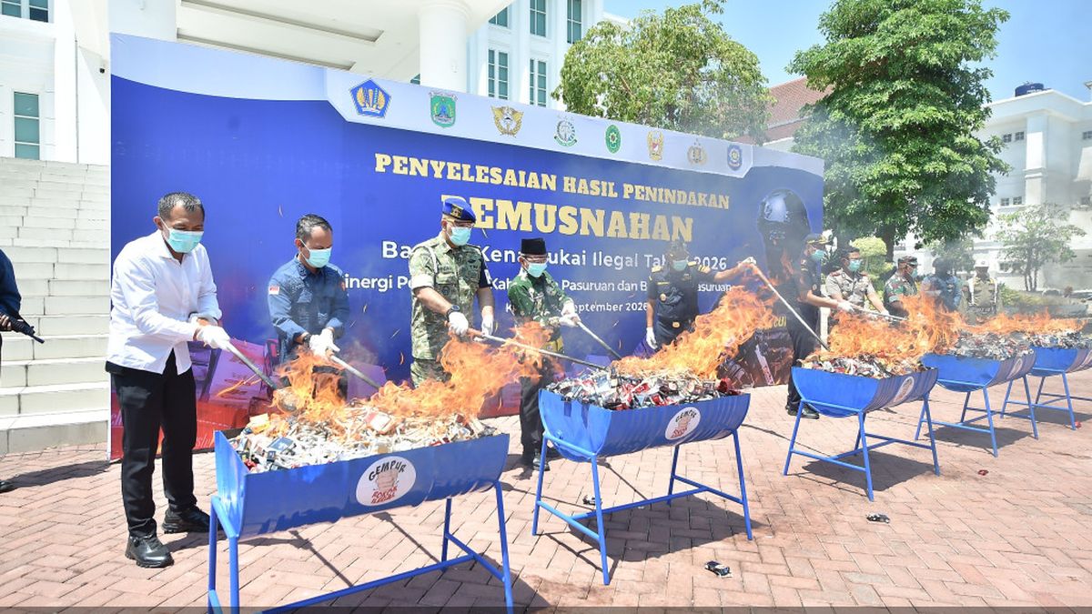 Pemkab Pasuruan &amp; Bea Cukai Musnahkan Rokok-Miras Ilegal Senilai Rp9,3 M — NadiKabar.com