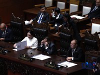 Pimpinan DPR Puan Maharani dan Sufmi Dasco pada Rapat Paripurna DPR RI Ke-7 Masa Persidangan I Tahun Sidang 2026-2027 di Kompleks Parlemen, Senayan, Jakarta, Selasa (29/9/2026). (CNBC Indonesia/Muhammad Sabki)