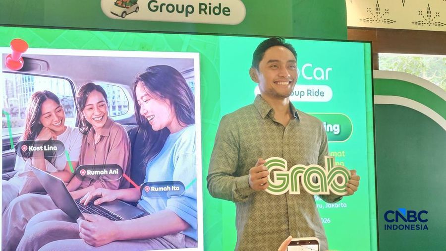 Grab Indonesia mencatatkan lonjakan tajam pada penggunaan fitur GrabCar Group Ride. Jumlah perjalanan menggunakan fitur tersebut melesat hingga 30 kali lipat dalam lima bulan sejak peluncurannya pada April 2026. (CNBC Indonesia/Intan Rakhmayanti Dewi