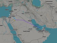 A screengrab taken from Flightradar24 shows a flydubai flight to Israel which was diverted to Saudi Arabia September 30, 2026. Flightradar24.com/Handout via REUTERS    THIS IMAGE HAS BEEN SUPPLIED BY A THIRD PARTY. NO RESALES. NO ARCHIVES
