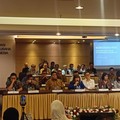 Ketua Apindo Shinta Kamdani  tengah dalam Konferensi pers di kantor Apindo Rabu (30/9/26) malam. (CNBC Indonesia/Ferry Sandi)