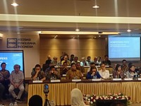 Ketua Apindo Shinta Kamdani  tengah dalam Konferensi pers di kantor Apindo Rabu (30/9/26) malam. (CNBC Indonesia/Ferry Sandi)