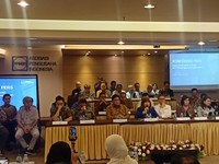 Ketua Apindo Shinta Kamdani  tengah dalam Konferensi pers di kantor Apindo Rabu (30/9/26) malam. (CNBC Indonesia/Ferry Sandi)