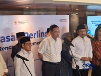 Konferensi pers program daftar ulang penerima bantuan sosial (bansos) 2027 (Chandra Dwi Pranata/CNBC Indonesia)