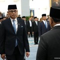 Arrmanatha Christiawan Nasir saat dilantik oleh Presiden Prabowo Subianto sebagai Menteri Luar Negeri di Istana Negara, Jakarta, Kamis (1/10/2026). (Tangkapan Layar Youtube/Sekretariat Presiden)