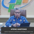 Deputi Bidang Statistik Distribusi dan Jasa BPS, Ateng Hartono saat menyampaikan Rilis BPS di Jakarta, Kamis (1/10/2026). (Tangkapan Layar Youtube/BPS Statistics)