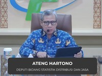 Deputi Bidang Statistik Distribusi dan Jasa BPS, Ateng Hartono saat menyampaikan Rilis BPS di Jakarta, Kamis (1/10/2026). (Tangkapan Layar Youtube/BPS Statistics)
