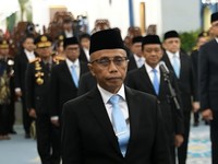 Drajad Wibowo dilantik oleh Presiden Prabowo Subianto sebagai Wakil Menteri Koordinator BIdang Perekonomian di Istana Negara, Jakarta, Kamis (1/10/2026). (Tangkapan Layar Youtube/Sekretariat Presiden)