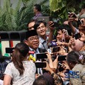 Menteri Koordinator Pembangunan Manusia & Kebudayaan (PMK), Pratikno saat tiba di Istana Negara, Jakarta, Kamis (1/10/2026). (CNBC Indonesia/Muhammad Sabki)