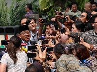 Menteri Koordinator Pembangunan Manusia & Kebudayaan (PMK), Pratikno saat tiba di Istana Negara, Jakarta, Kamis (1/10/2026). (CNBC Indonesia/Muhammad Sabki)