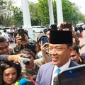 Menteri Luar Negeri, Sugiono saat tiba di Istana Negara, Jakarta, Kamis (1/10/2026). (CNBC Indonesia/Emir Yanwardhana)