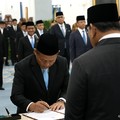 Muhammad sarmuji saat dilantik oleh Presiden Prabowo Subianto sebagai Menteri Perindustrian di Istana Negara, Jakarta, Kamis (1/10/2026). (Tangkapan Layar Youtube/Sekretariat Presiden)