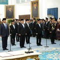 Pelantikan Menteri dan Wakil Menteri Kabinet Merah Putih sisa masa jabatan periode tahun 2024-2029 serta anggota Ombusdsman RI di Istana Negara, Jakarta, Kamis (1/10/2026). (Tangkapan Layar Youtube/Sekretariat Presiden)