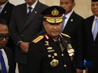 Presiden Prabowo Subianto melantik Kepala dan Wakil Kepala Kepolisian Negara RI RI di Istana Negara, Jakarta, Kamis (1/10/2026). (CNBC Indonesia/Muhammad Sabki)