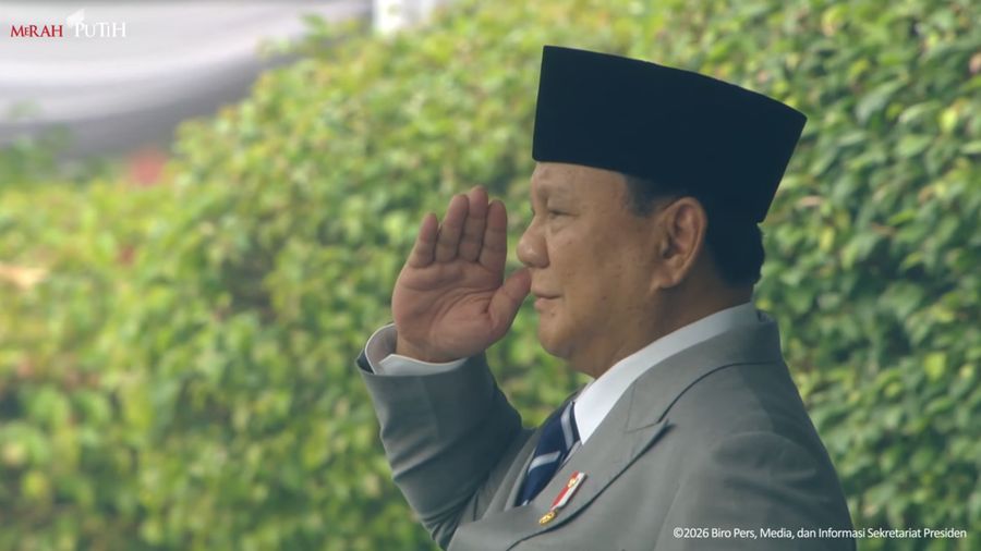 Presiden Prabowo Subianto Pimpin Upacara Peringatan Hari Kesaktian Pancasila, Jakarta, Kamis (1/10/2026). (Tangkapan Layar Youtube/Sekretariat Presiden)