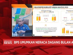 RI Cetak Surplus Neraca Dagang USD 3,55 Miliar di Agustus 2026