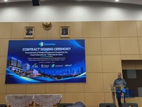 RS Pusat Otak Nasional Prof. Dr. dr. Mahar Mardjono Jakarta menandatangani kontrak pengadaan alat kesehatan yang didanai melalui hibah Pemerintah Kerajaan Belanda melalui Invest International, Kamis (1/10/2026). (CNBC Indonesia/Lynda Hasibuan)