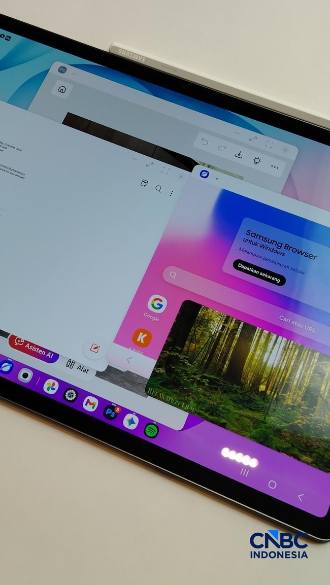Samsung resmi meluncurkan dua produk baru dalam lini tabletnya. Seri Tab S12 hadir melalui Tab S12 Ultra dan Tab S12+. (CNBC Indonesia/Novina Putri Bestari)