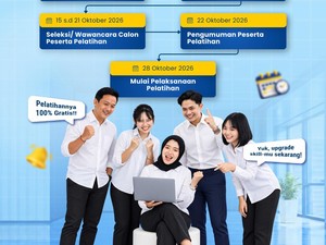 Pendaftaran Pelatihan Vokasi Nasional Batch 6 untuk Lulusan SMA/SMK Dibuka, Yuk Ikut!