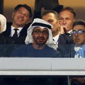FILE PHOTO: Soccer Football - Champions League Final - Manchester City v Inter Milan - Ataturk Olympic Stadium, Istanbul, Turkey - June 10, 2023 United Arab Emirates Mohammed bin Zayed Al Nahyan and Manchester City owner Sheikh Mansour bin Zayed Al N