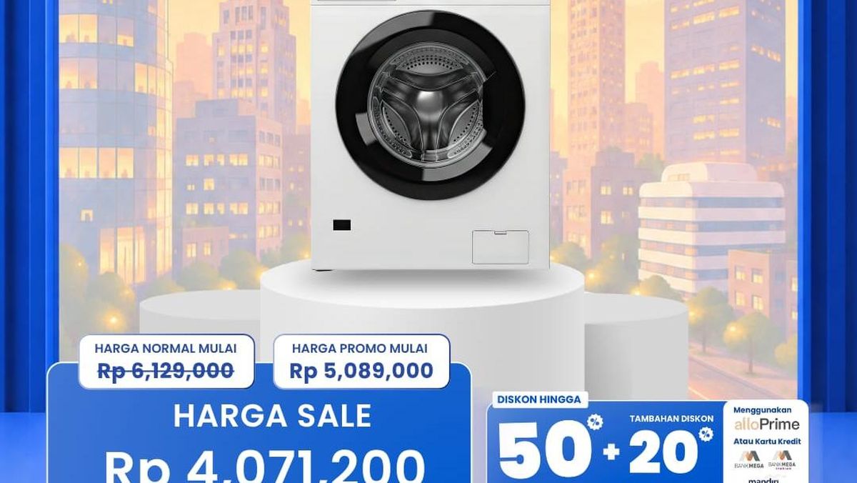 Ilustrasi berita Bisnis: Ada Diskon Hingga Rp 2 Jutaan kalau Beli Mesin Cuci di Transmart Full Day Sale