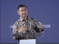 Direktur Utama PT Bukit Asam (Persero) Tbk, Bambang Ismawan saat memberikan sambutan dalam Media Synergi Forum di Jakarta, Rabu (2/10/2026). (Dok. PTBA)