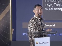Direktur Utama PT Bukit Asam (Persero) Tbk, Bambang Ismawan saat memberikan sambutan dalam Media Synergi Forum di Jakarta, Rabu (2/10/2026). (Dok. PTBA)