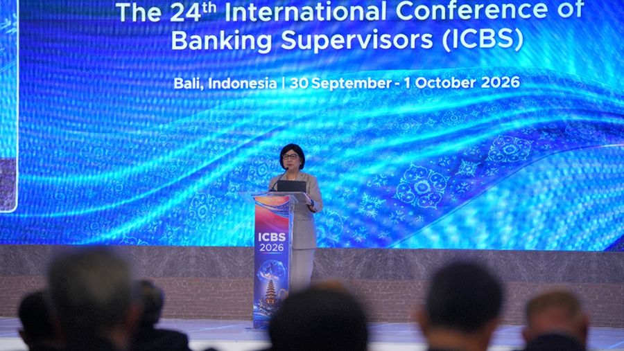 Gubernur Bank Indonesia, Destry Damayanti saat membuka International Conference of Banking Supervisors (ICBS) pada 30 September 2026. (Dok. Bank Indonesia)
