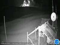 Telah terjadi erupsi G. Anak Krakatau, Lampung pada tanggal 05 Oktober 2026 pukul 20:13 WIB namun tinggi kolom abu tidak teramati. (Threads/badan.geologi)