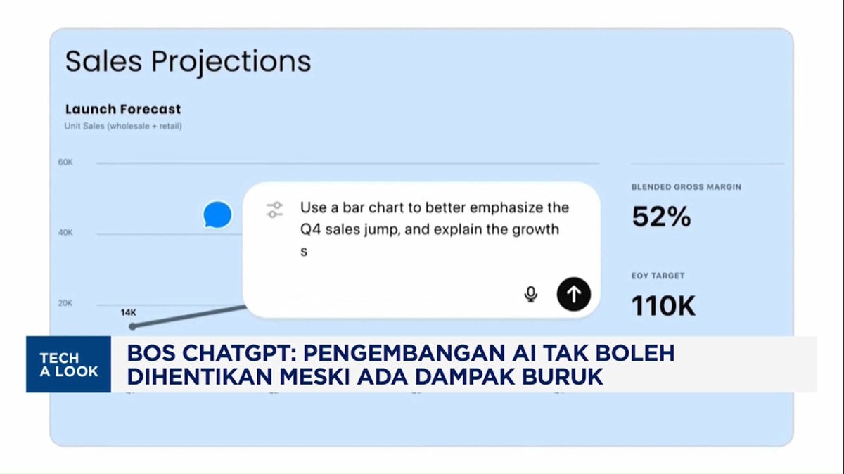 Bos Chatgpt: Pengembangan AI Tak Boleh Dihentikan Meski Berdampak