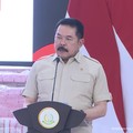 Jaksa Agung RI, ST Burhanuddin saat menyampaikan laporan dalam kegiatan penyerahan denda administratif dan penyelamatan keuangan negara serta penguasaan kembali kawasan hutan di kompleks Kejaksaan Agung, Jakarta, Selasa (06/10/2026). (Tangkapan Layar