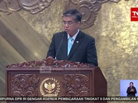 Menteri Ketenagakerjaan (Menaker) Yassierli dalam Rapat Paripurna ke-9 DPR RI di Kompleks Parlemen, Jakarta, Selasa (6/10/2025). (Tangkapan layar dari YouTube TV Parlemen)